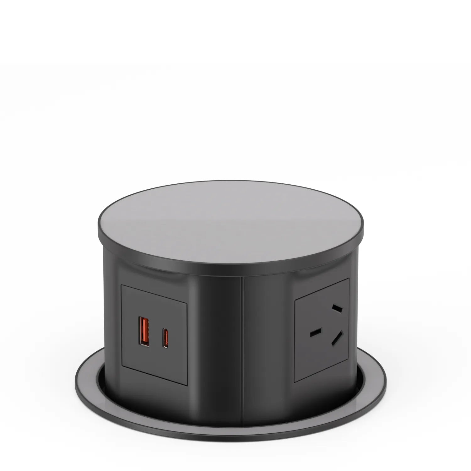 Primary product image of the V14JB grey quad-sided pop up power outlet