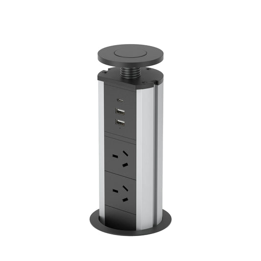 V1BC: Pop Up Power Outlet Black