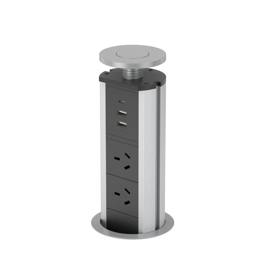 V1SC: Pop Up Power Outlet Silver