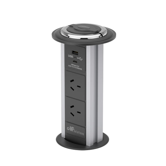 V5WUB: Black Pop Up Power Outlet with Gasketed Lid